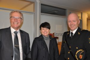 Assisterende Fylkesmann Harald Thune, Ragnhild Espeland fra Innovasjon Norge og Politimester Hans Vik på Forus